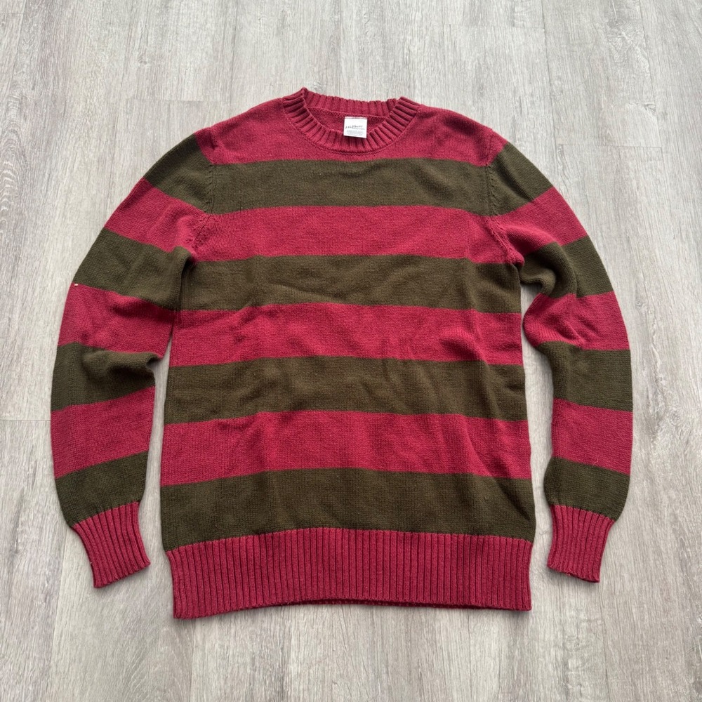 A Nightmare on Elm Street Freddy Krueger Striped Sweater Red Green XS